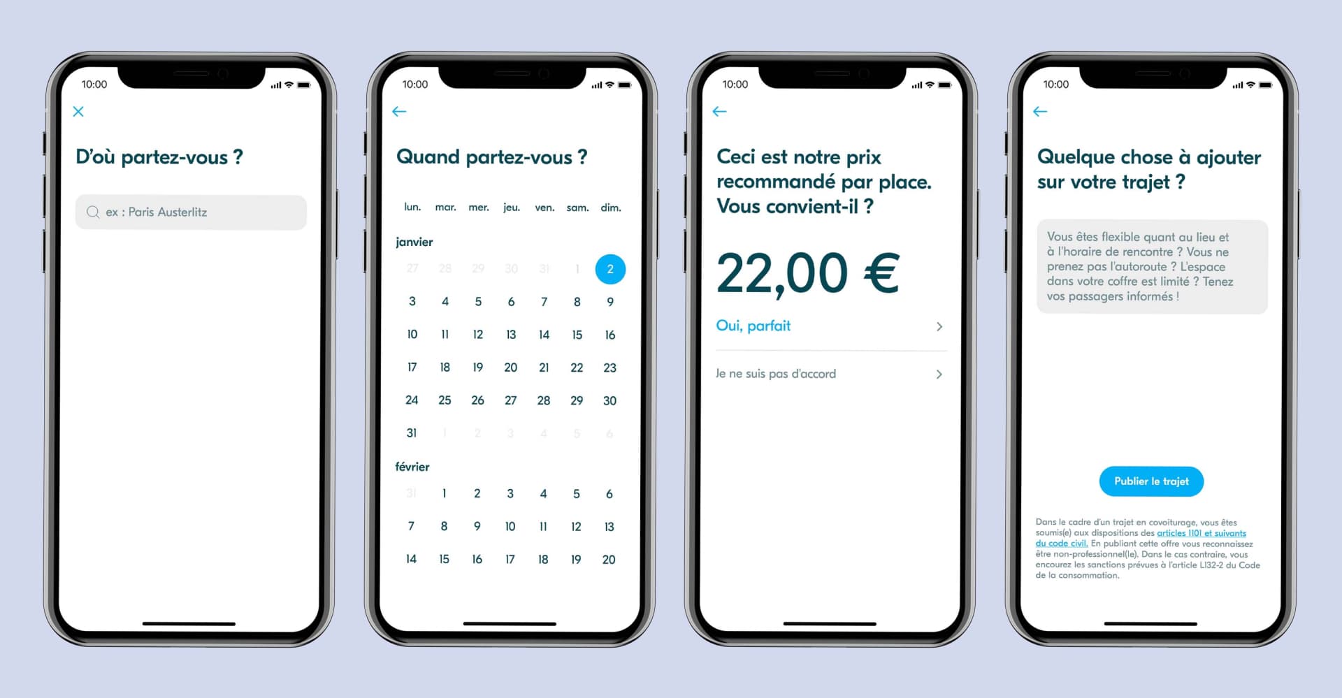 [Image] Exemple d'une segmentation d'étapes de champs de saisie BlaBlaCar.