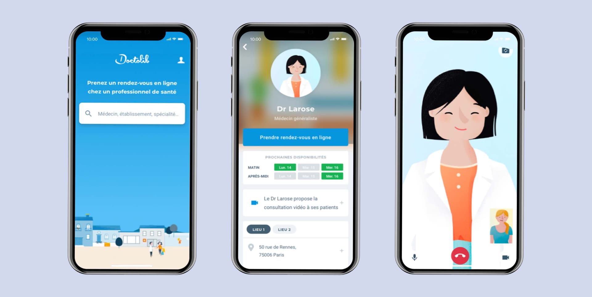 [Image] Simulation de prise de rendez-vous Doctolib sur mobile