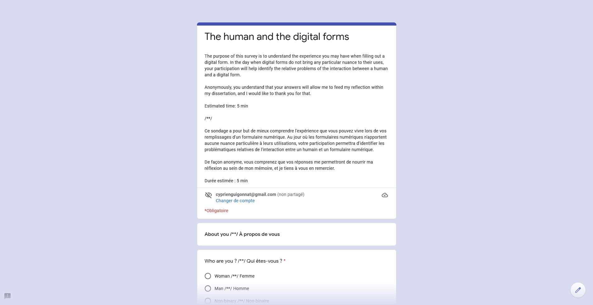 [Image] Capture d'écran enquête Google Forms.