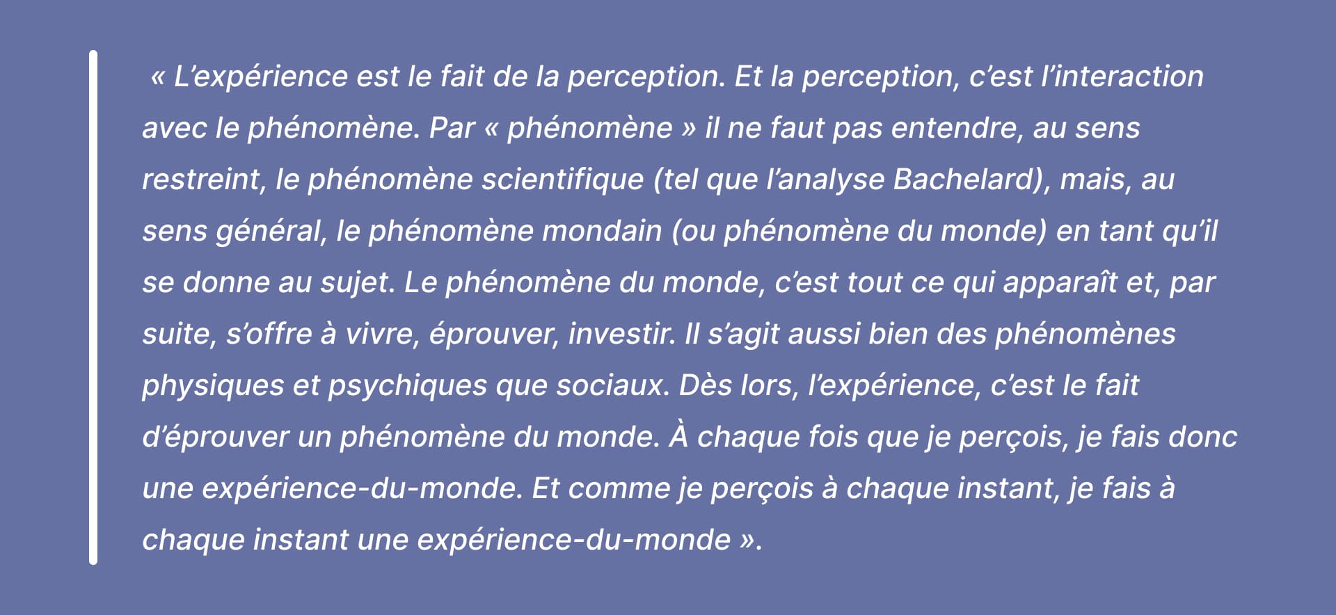 [Image] Citation Stéphane Vial, L'être et l'écran, chapitre 3.